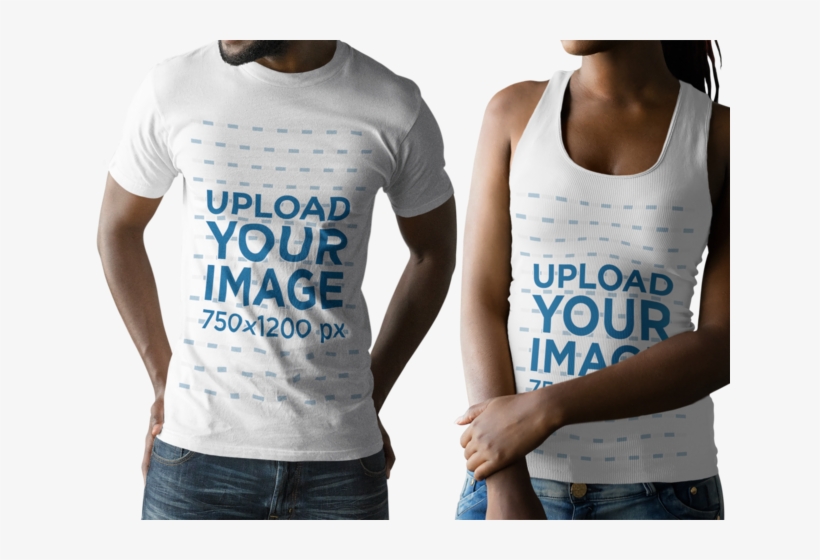 Black Couple With Cropped Faces Wearing A Round Neck - Girl, transparent png