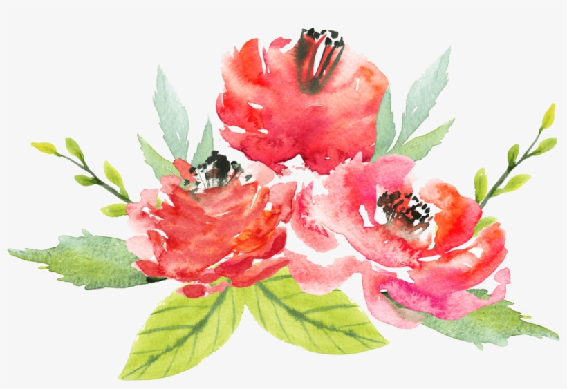 Free Png Download Watercolor Red Flowers Transparent - Water Color Flower Png, transparent png
