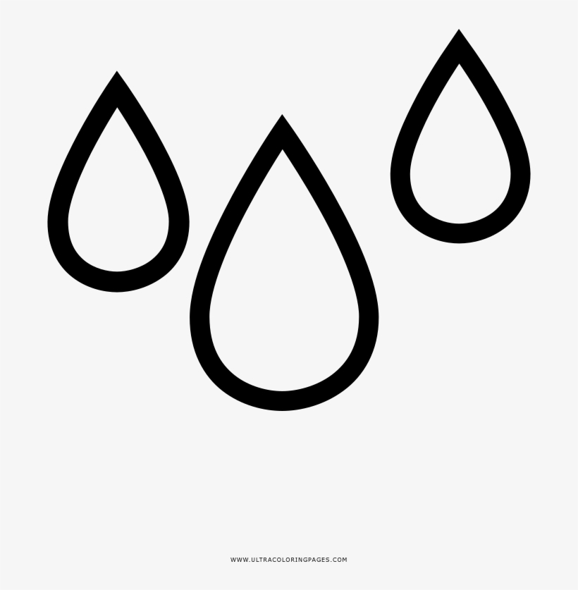 Gotas Coloring Page - Line Art, transparent png