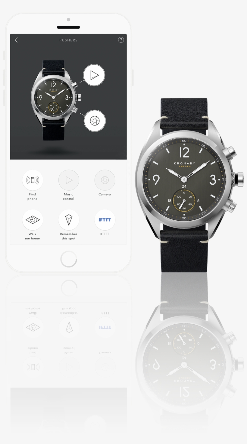 Kronaby Hybrid Smartwatch - A1000 3114, transparent png