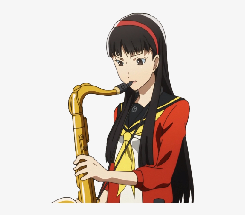 Black Saxophone Cliparts - Yukiko Playing The Saxophone, transparent png