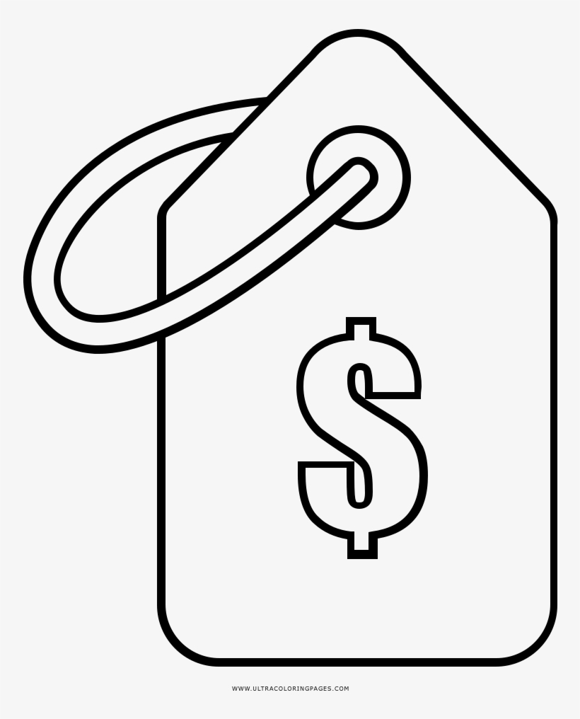 Price Tag Coloring Page Tag Coloring Pages 1000x1000 PNG Download