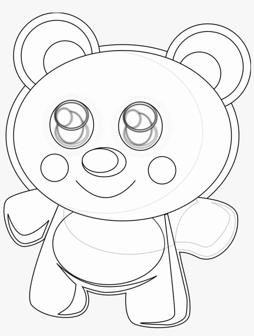Teddy Bear Black And White Cute Animal Bear Clipart - Teddy Bear, transparent png