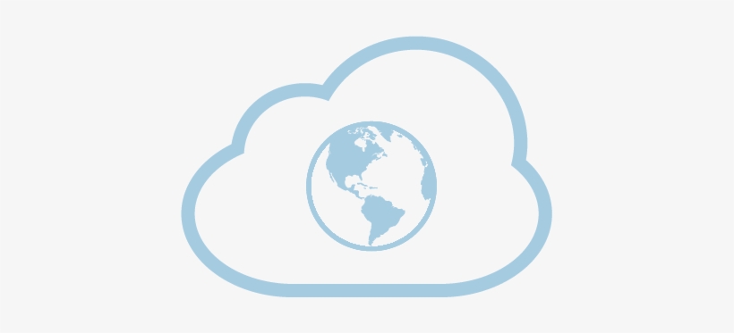 Managed Public Cloud Hosting - Linkwell 45x45cm 18" Dark Blue Nice World Map Cushion, transparent png