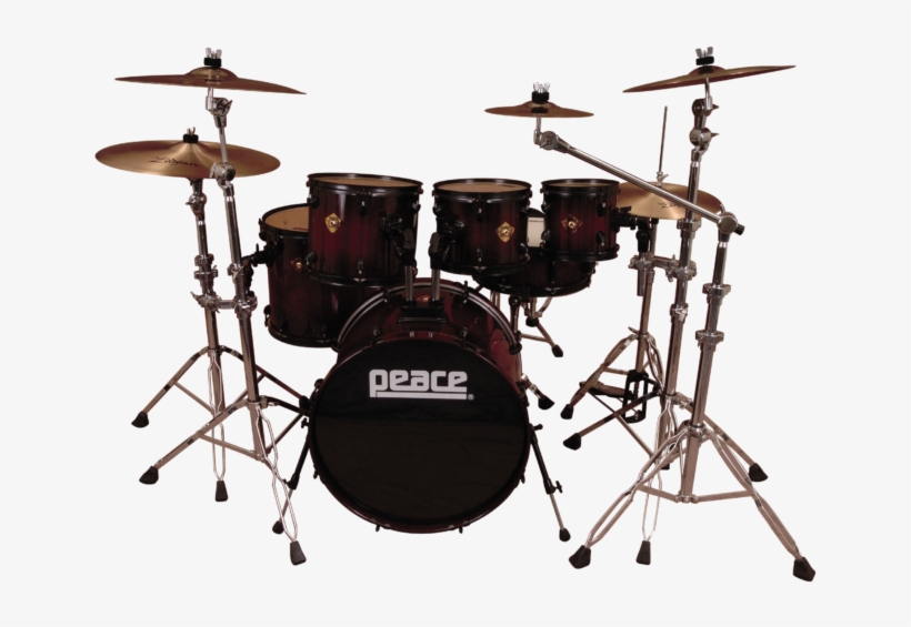 Onyx Custom Maple-mahogany Drum Set - Peace Drum Kit, transparent png