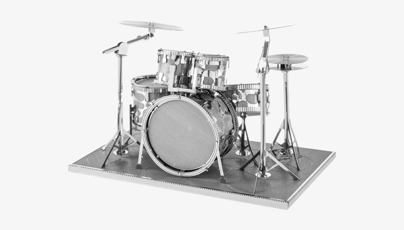 Metal Earth Musical - Drum Set Metal Earth 3d Model, transparent png
