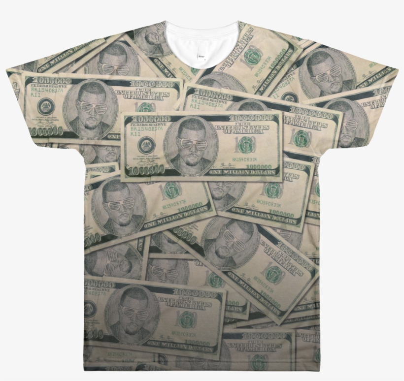 Image Of Yeezy Million Dollar Bill Shirt - Cash, transparent png