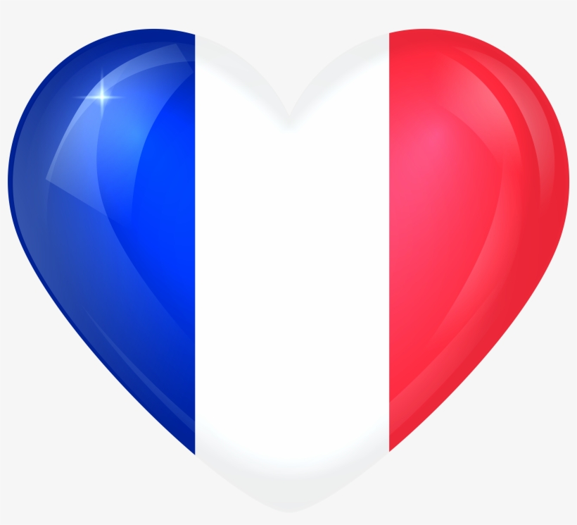 France Large Heart Gallery Yopriceville High Quality - France Heart Flag, transparent png
