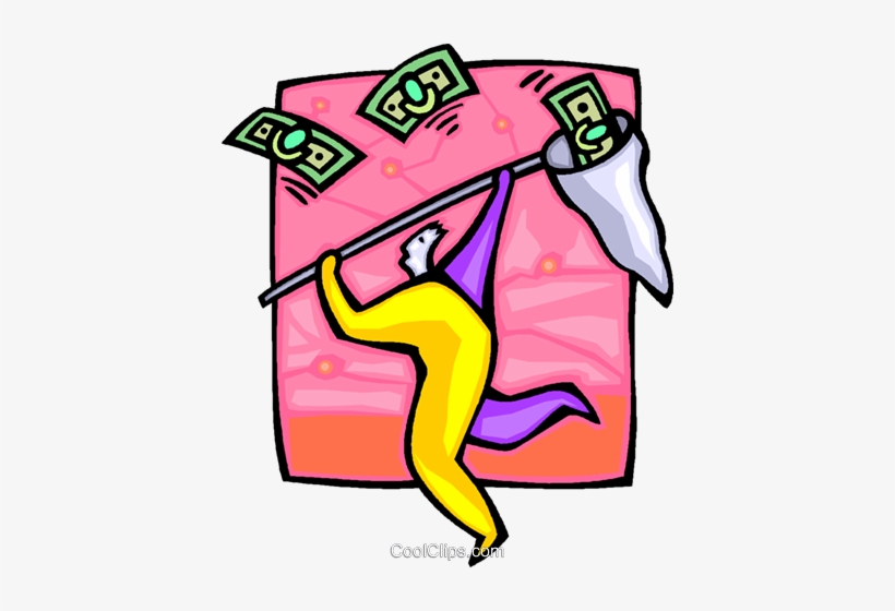 Catching Dollar Bills Royalty Free Vector Clip Art - 14 Principios De Henry Fayol, transparent png