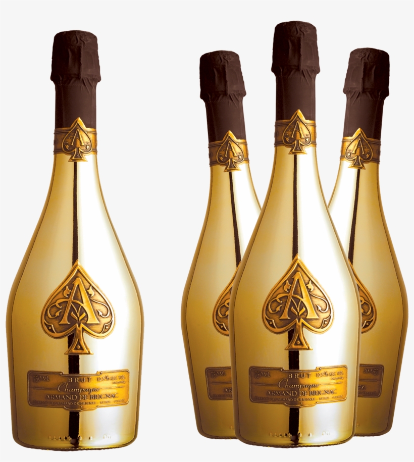 Emu Gold Armand De Brignac Brut Gold, Champagne (vintage, transparent png
