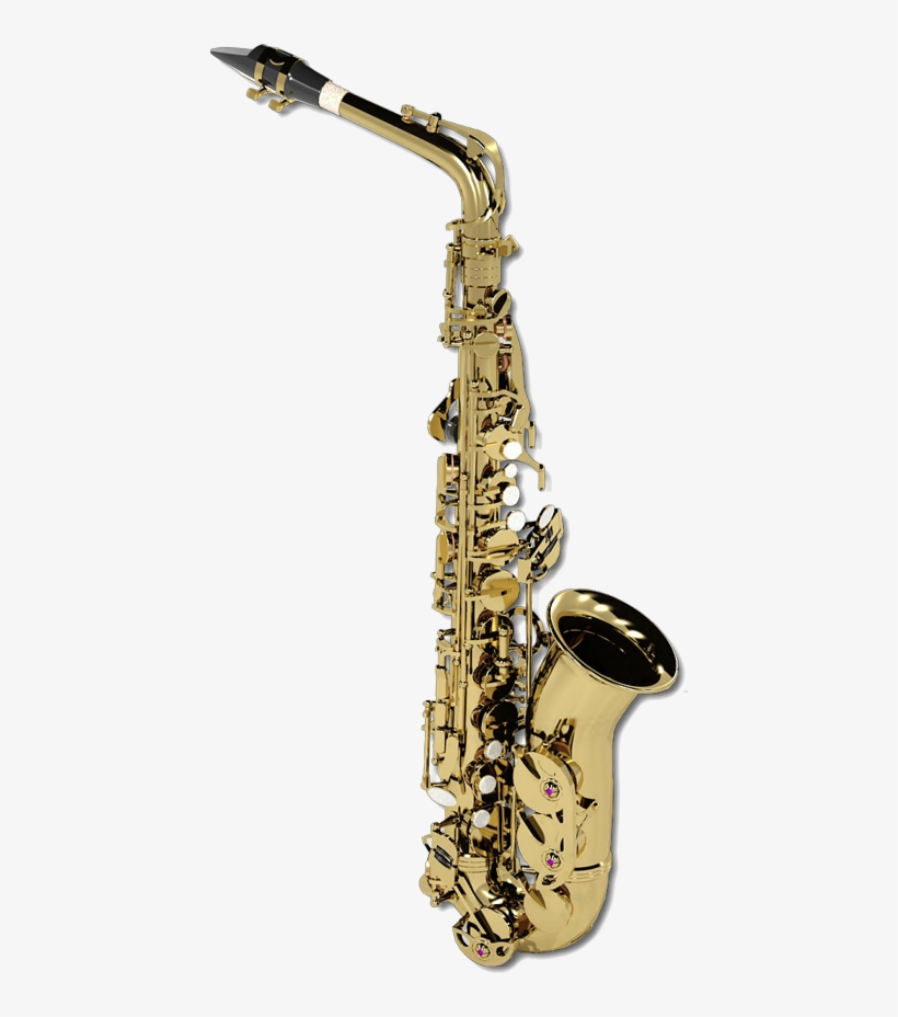Saxaphone Drawing Realistic - Saxophone Render, transparent png