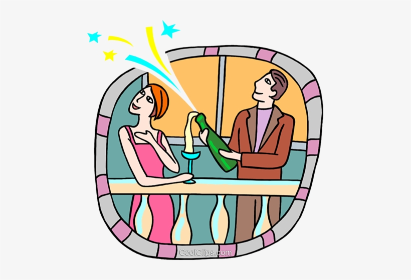 Couple Popping Open Bottle Of Champagne Royalty Free, transparent png