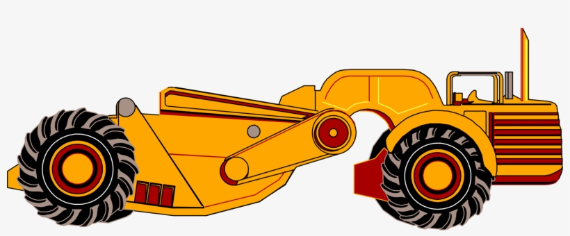 Wheel Tractor-scraper Heavy Machinery Drawing Devtra - Earth Mover Clipart, transparent png