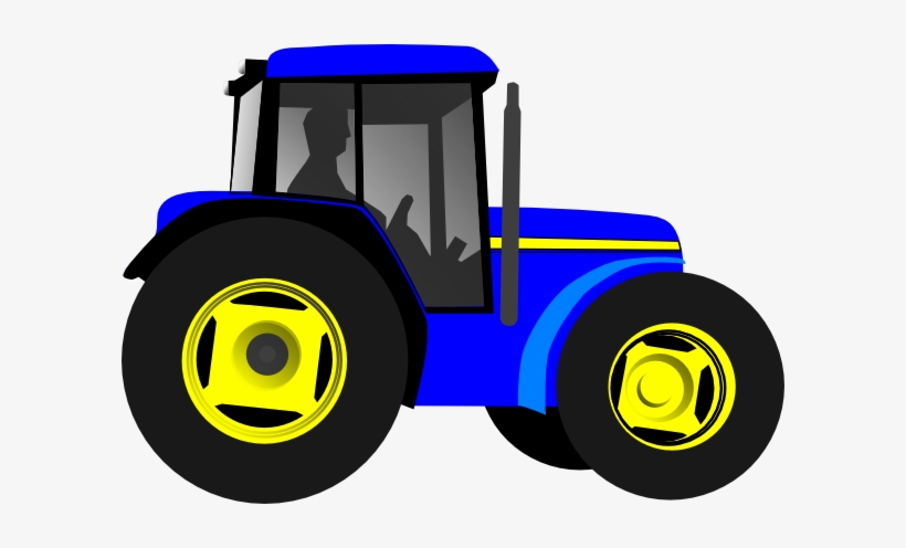 Blue Tractor Svg Clip Arts 600 X 416 Px, transparent png