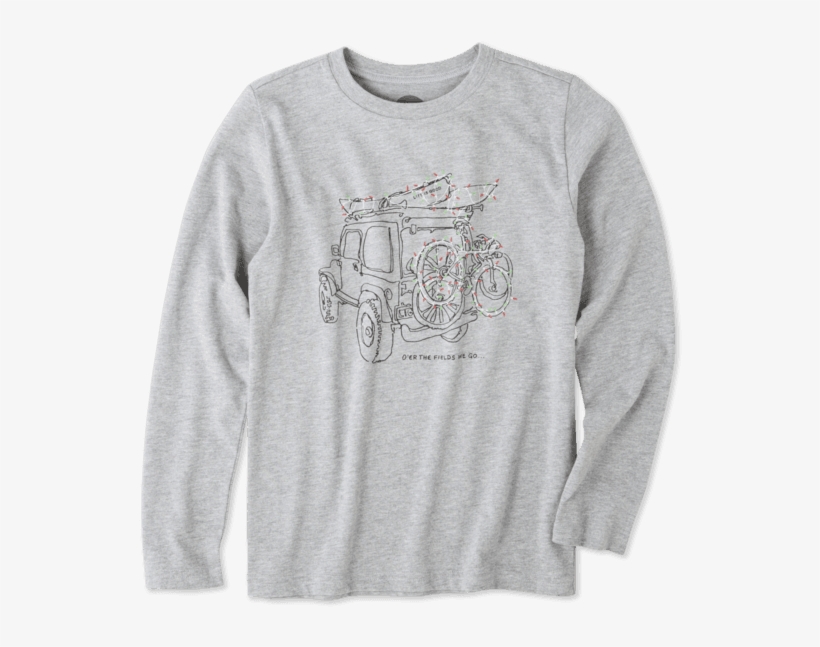 Boys Holiday Off Road Long Sleeve Crusher Tee - Sleeve, transparent png