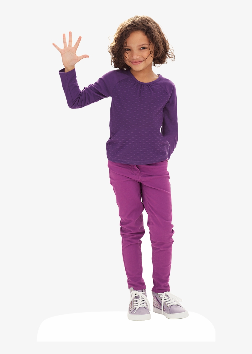 Little Girl Holding Up 5 Fingers - Girl, transparent png