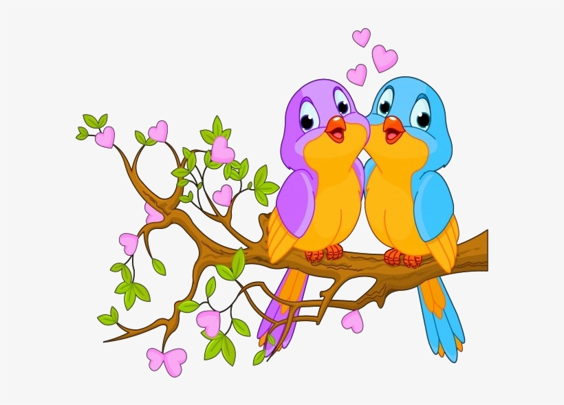 Cute Love Birds Cartoon Clip Art Images - Clipart Picture Of Birds, transparent png