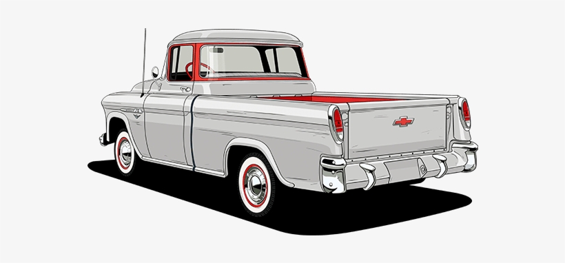 1955 Chevrolet 3124 Series Cameo Carrier, transparent png