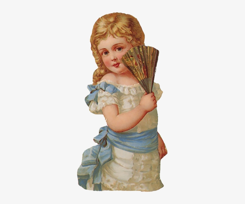 Little Blue Girl Victorian Scrap - Png Scrap Victorian, transparent png