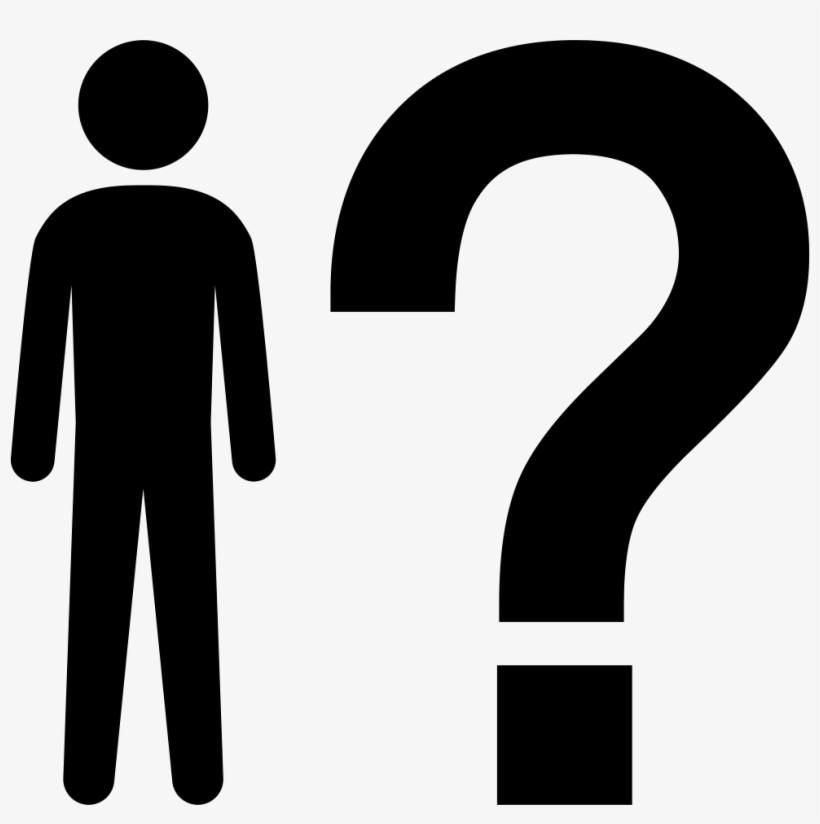 Man Standing Beside A Question Mark Comments - Affected Icon, transparent png