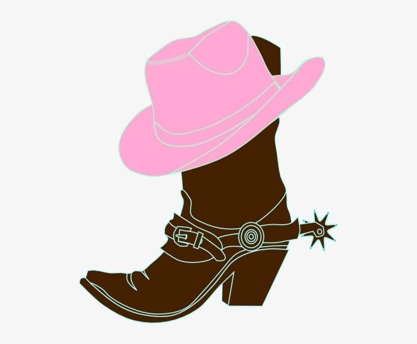Cowgirl Hat And Boot Clip Art Pink Cowgirl Boots Clipart 510x595