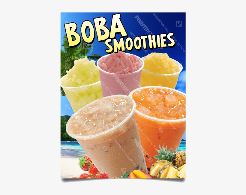 Bv-134 Boba Smoothies Poster - Smoothie Poster, transparent png