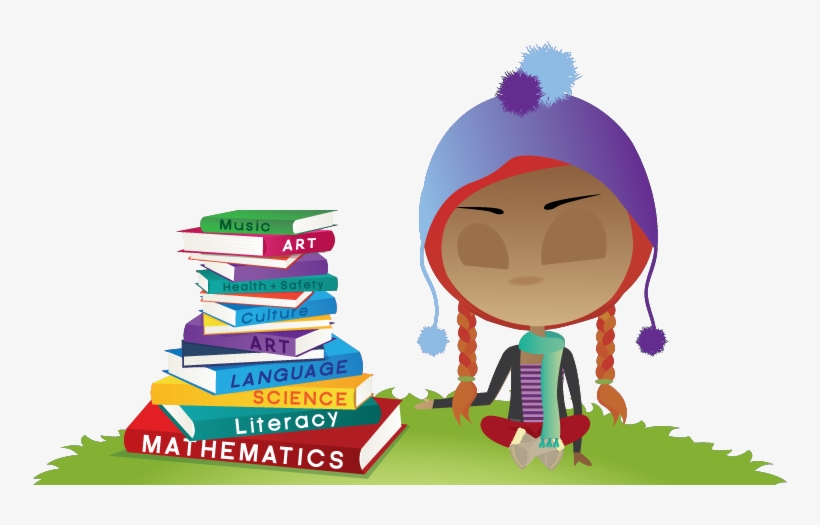 Girl And Books Background Image - Resources Used In School, transparent png