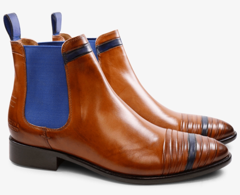 Ankle Boots Riley 4 Crust Tan Electric Blue Elastic - Bottines Melvin & Hamilton Riley 4 Crust Tan Electric, transparent png