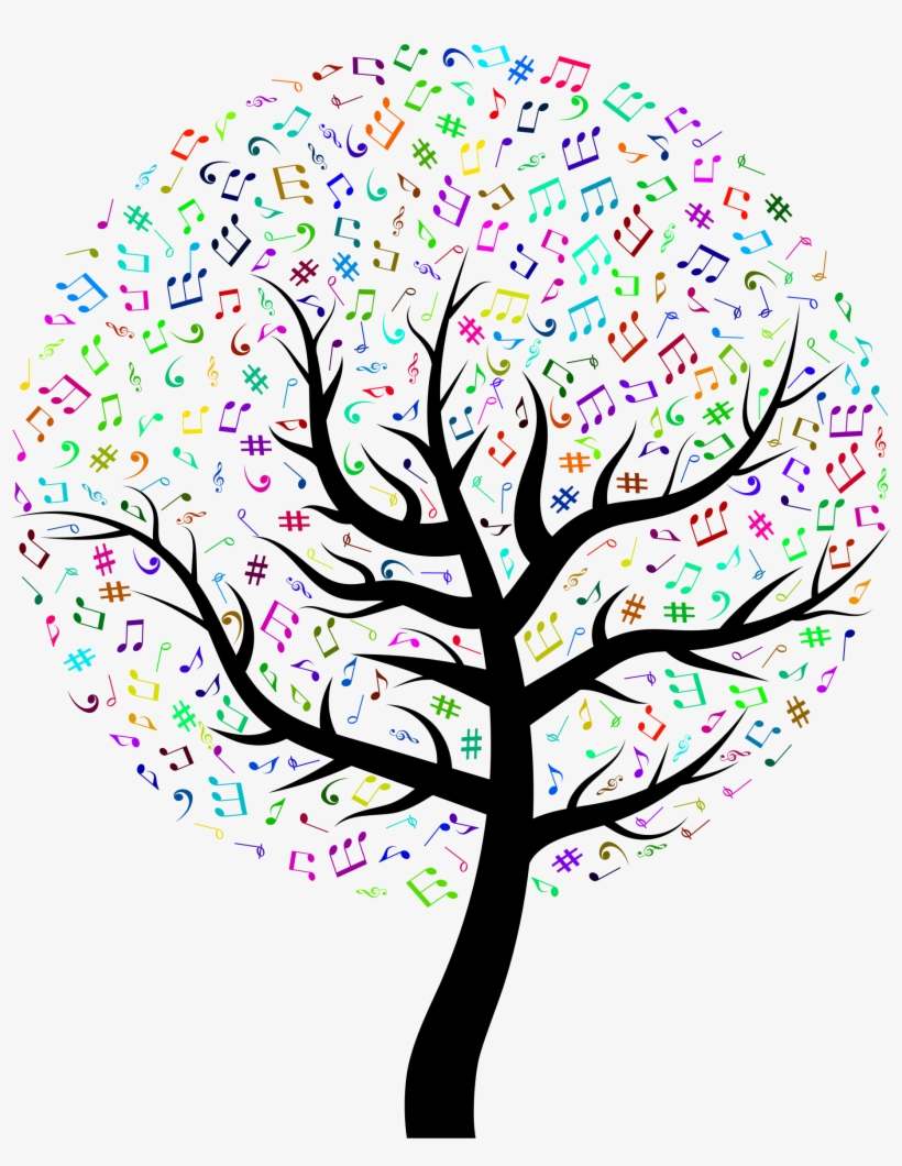 This Site Contains Information About Bare Tree Coloring - Music: Larger Staff (6 Stave Per Page) Paper - 8. 5, transparent png