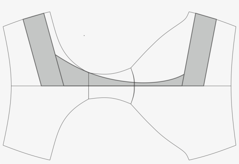 Eliminate The Side Seam On The Lace Pieces And Straighten - Line Art, transparent png