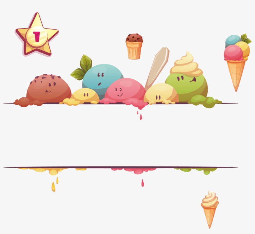 Png Free Stock Ice Cream Parlor Clipart - Ice Cream Ball Cartoon, transparent png