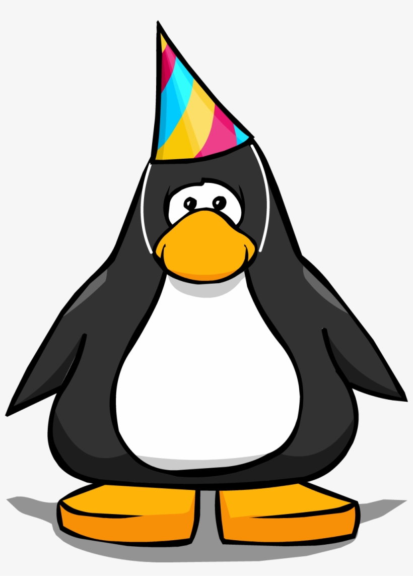 Snow Cone 3000 Party Hat On Player Card Concept - Club Penguin With Mohawk, transparent png
