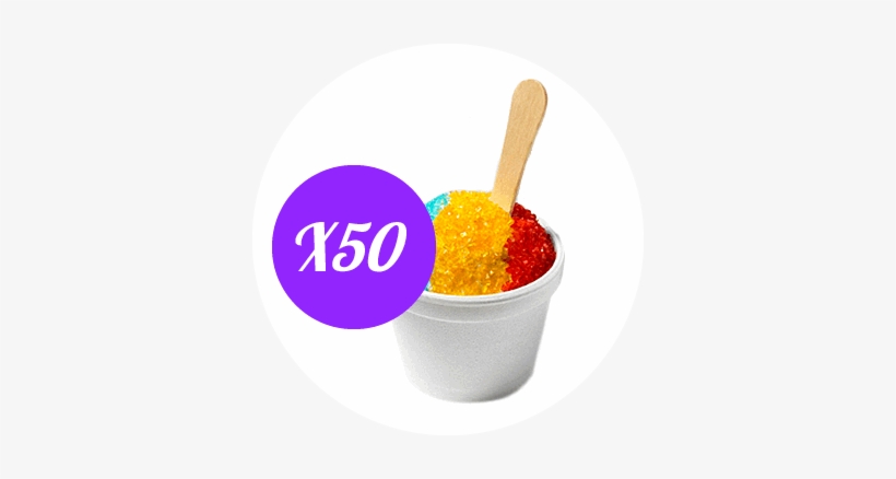 50 Servings Snow Cone Cart - Snow, transparent png