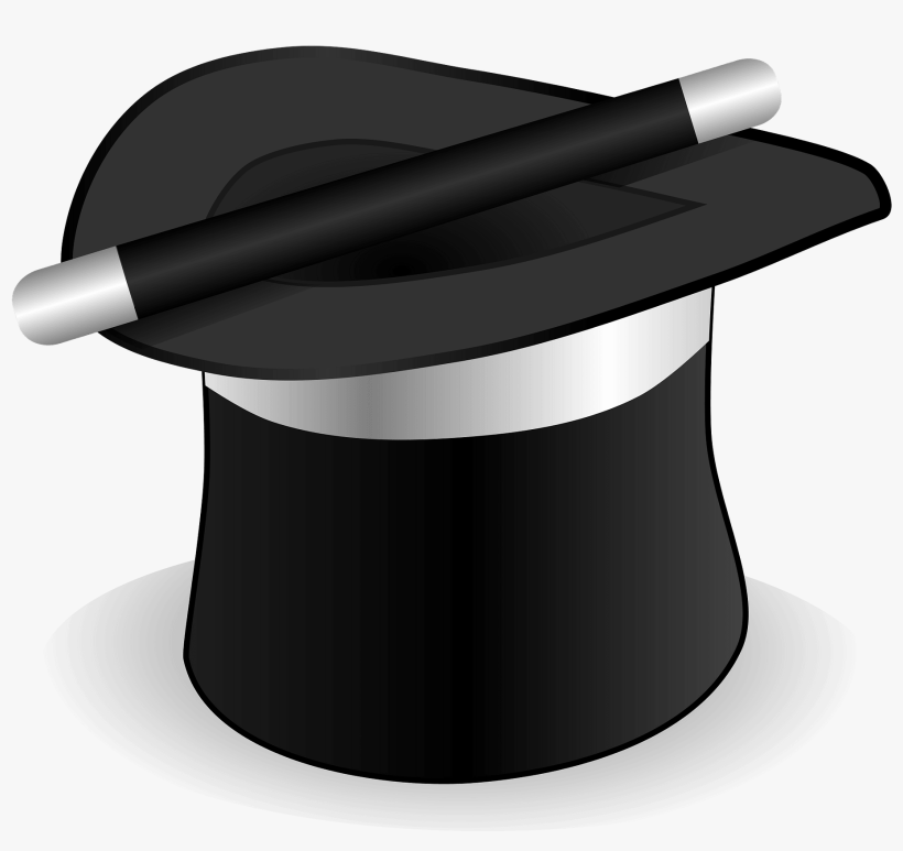 Magic Hat And Wand Clipart Png, transparent png