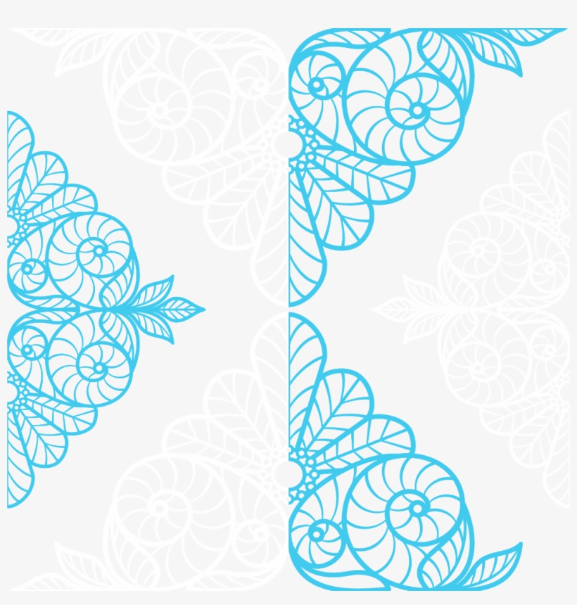 Pattern Blue White Lace Freetoedit - Circle, transparent png
