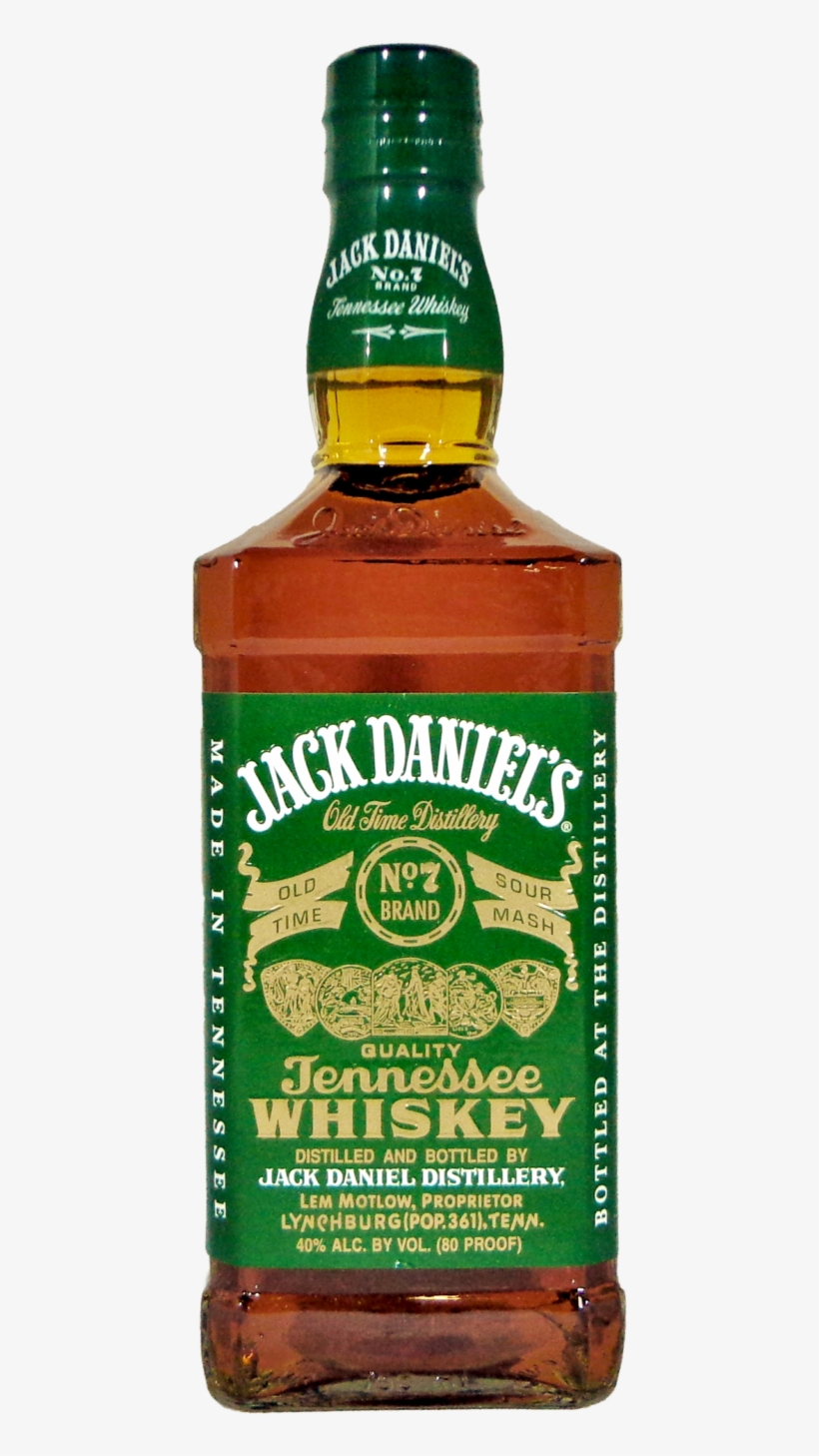 Green Label - Jack Daniels Green Bottle, transparent png