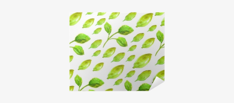 Watercolor Seamless Pattern With Green Leaf Poster - Watercolor Painting, transparent png