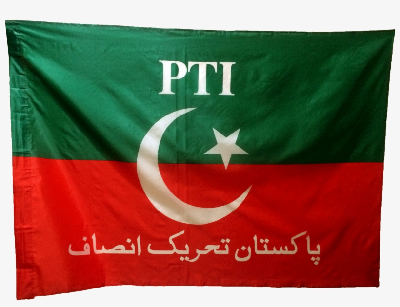 Pti Flag Chinese Fabric 3 Sizes - Pakistan Flag And Pti Flag, transparent png