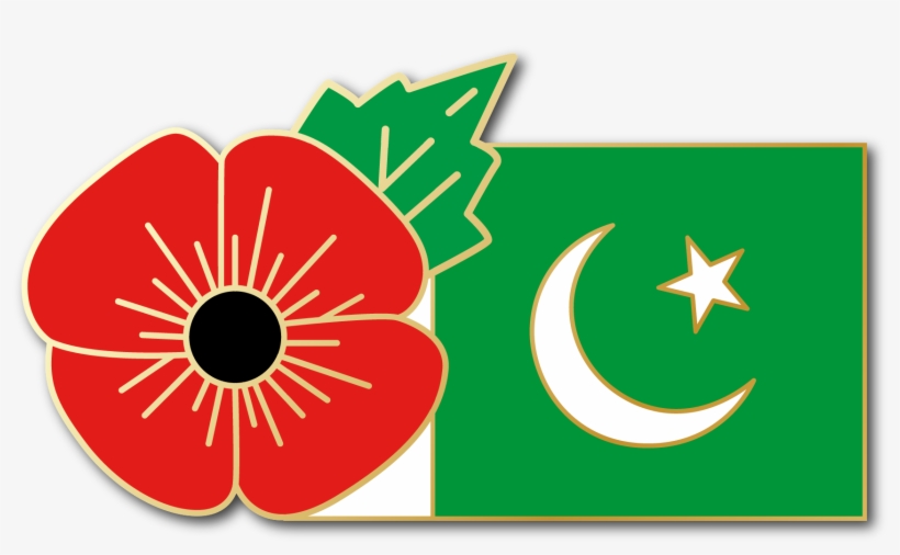 Image Of Pakistan Fmn Poppy/flag Combo Medal - Red Poppy Lapel Pin Enamel Badge Lest We Forget Brooch, transparent png