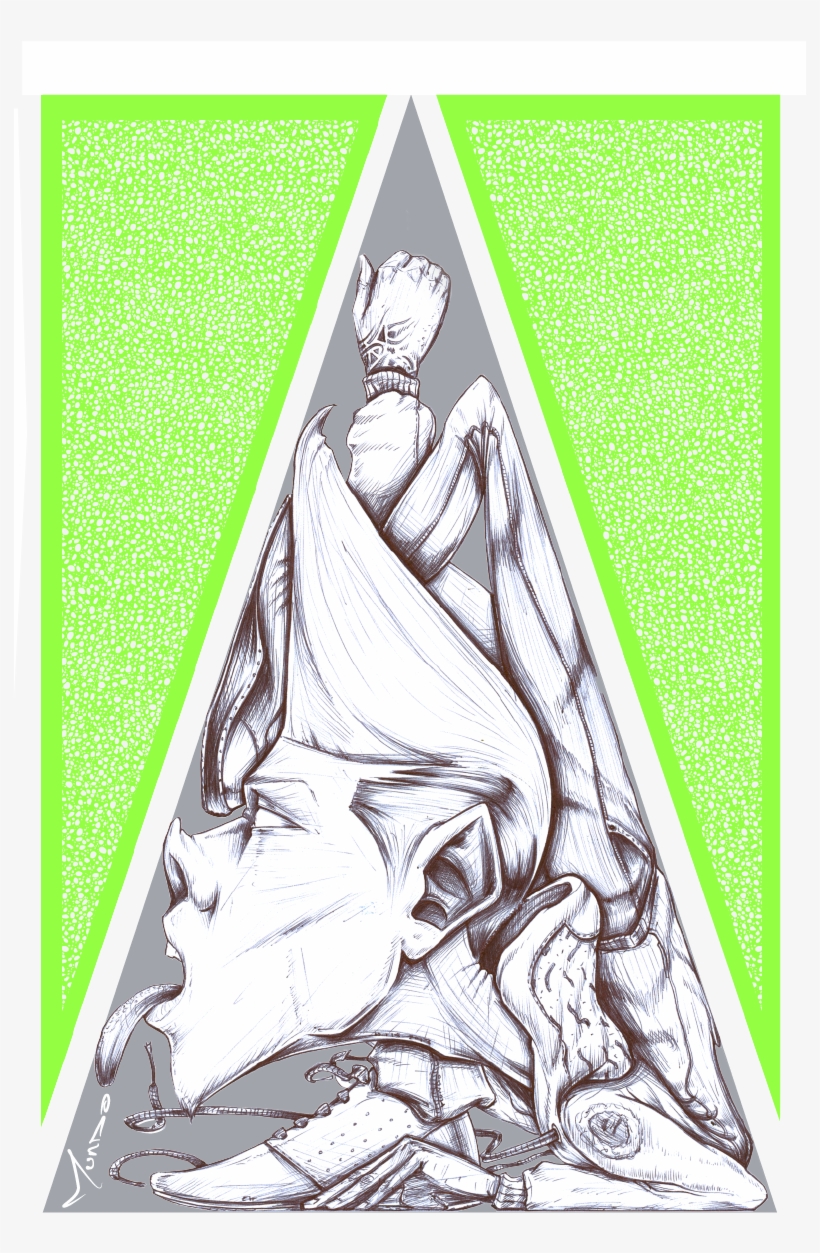 Image Of Contorted In A Triangle - Stained Glass, transparent png