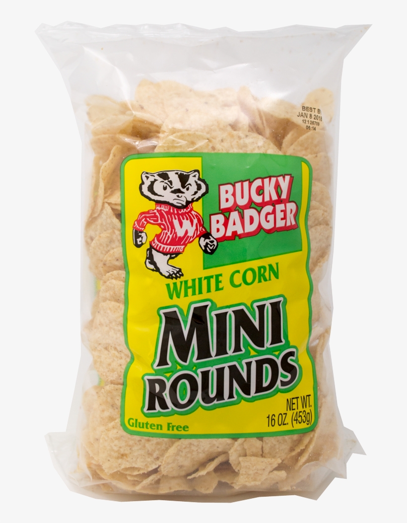 Bucky Badger Mini White Corn Tortilla Chips - Totopo, transparent png