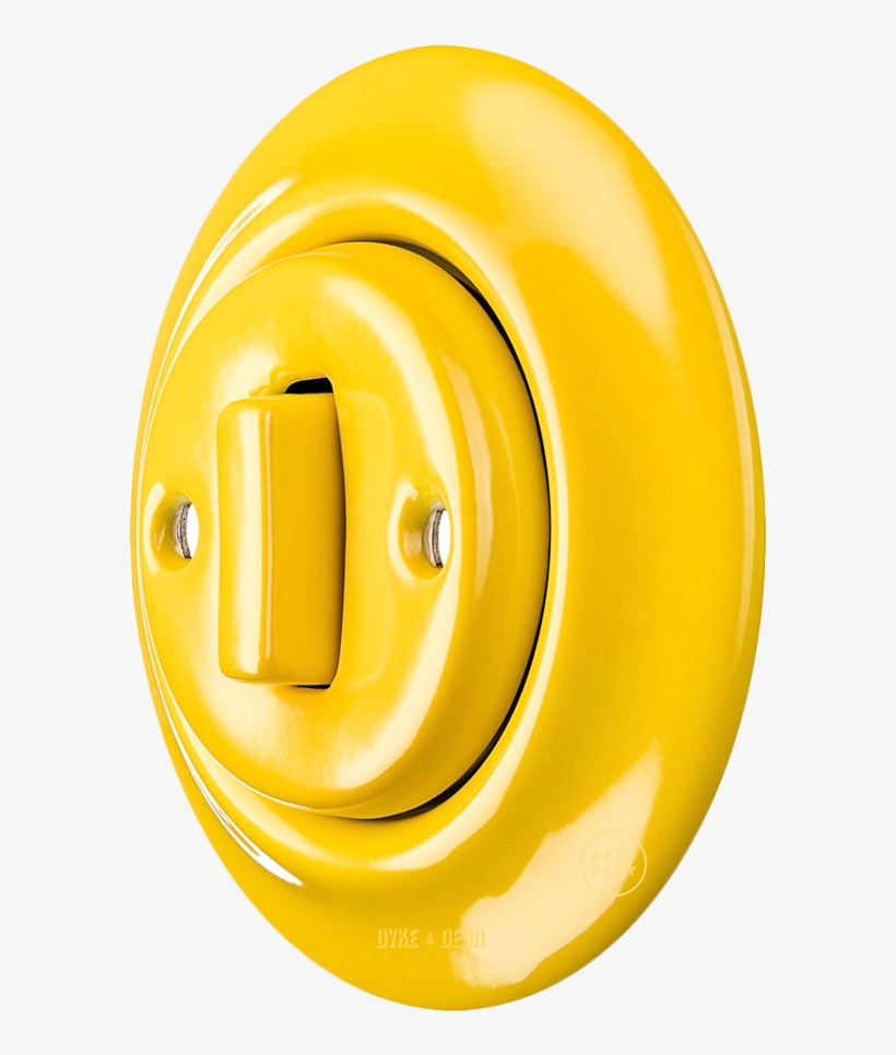Porcelain Wall Switch Yellow Slim Button - Inflatable, transparent png