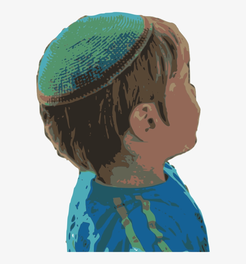 Boy In A Kippah - Jewish Clipart, transparent png