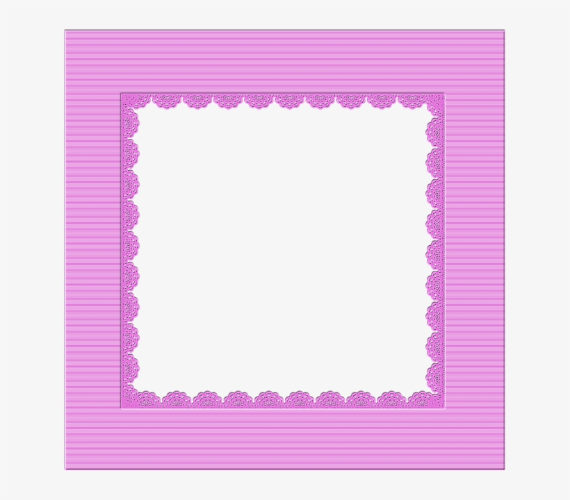 Photo Frame, Photo, Album, Pink, Strips, Lace - Motif, transparent png