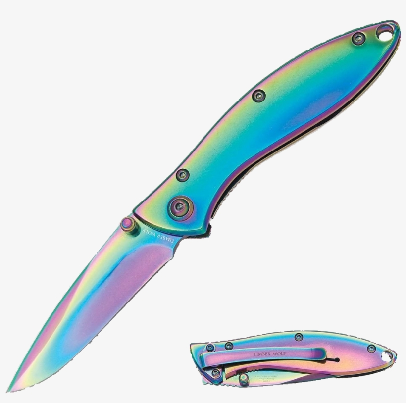 Csgo Knife Png - Rainbow Pocket Knife, transparent png