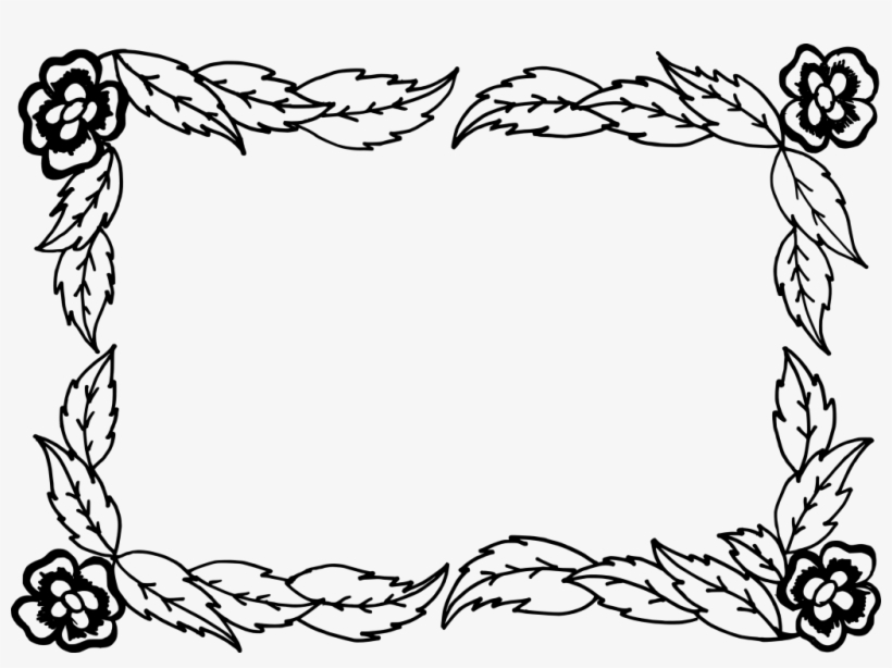 Png File Size - Flower Rectangle Frame Draw, transparent png