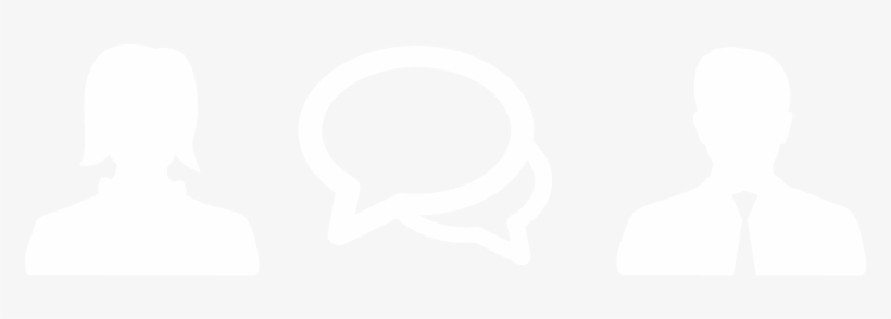 Man, Woman, And Word Bubbles Icions - Silhouette, transparent png