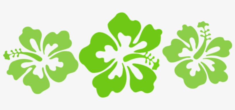 Hibiscus, Green, Hawaii, Desi - Black And White Hibiscus Flower Clip Art, transparent png