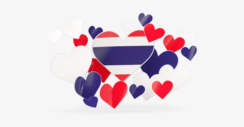 Illustration Of Flag Of Thailand - Pakistan Flag In Heart Shape, transparent png