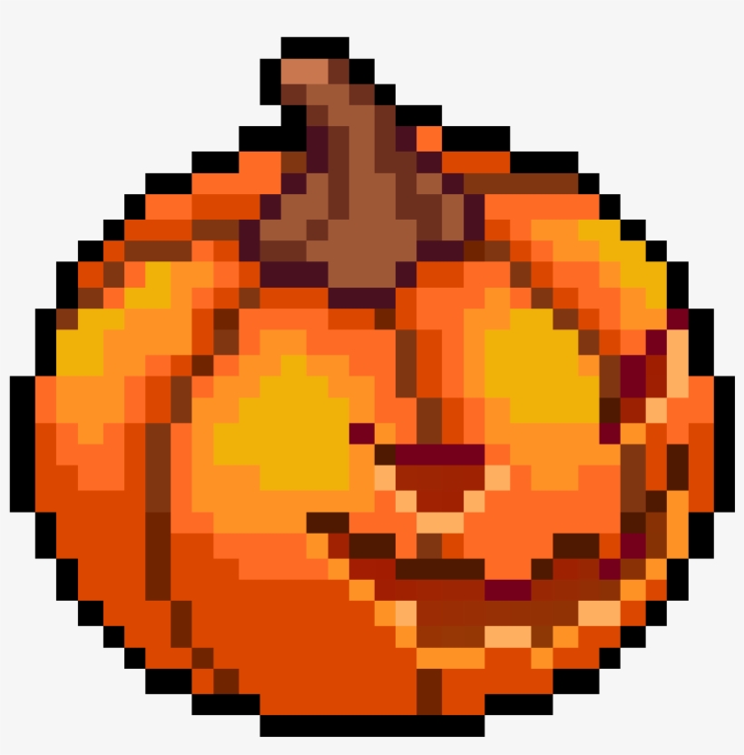 Pumpkin Head - Pixel Art Donut, transparent png